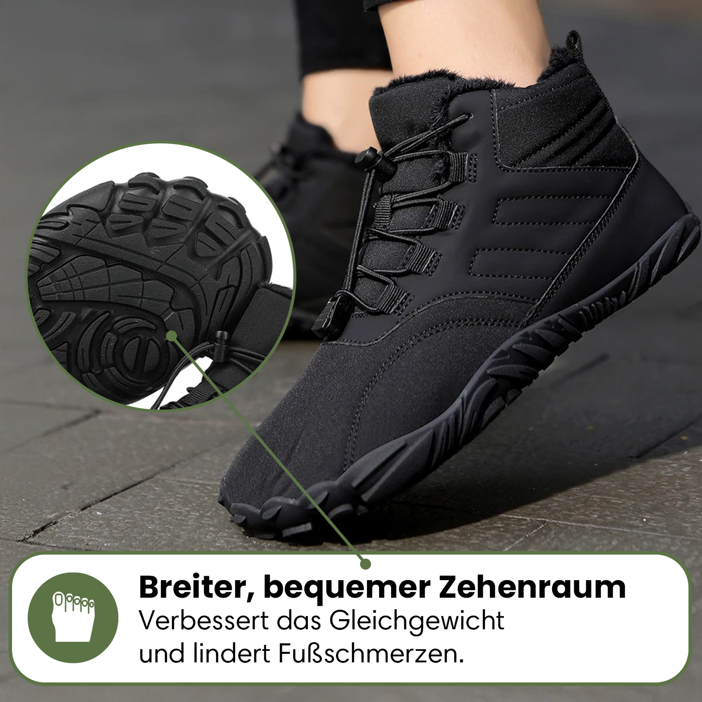 Winter | Gesunde Fußhaltung & Wasserabweisende Winter Barfußschuhe (1+1)